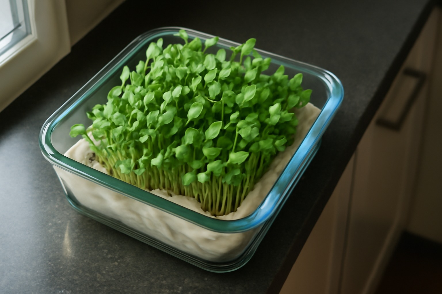 Cómo cultivar microgreens en casa usando un recipiente reciclado y papel absorbente