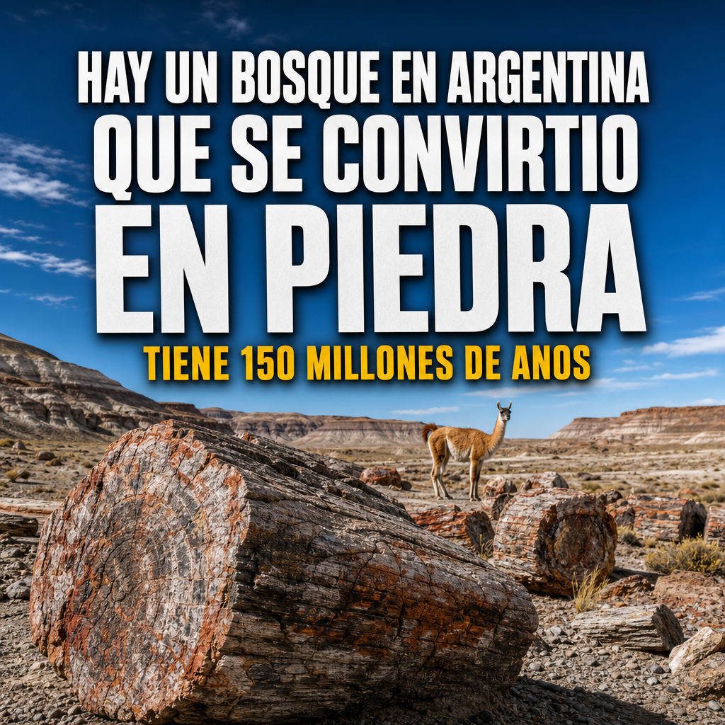 Troncos petrificados de 150 millones de años en el desierto de Santa Cruz