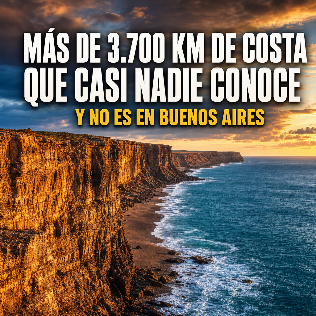 Acantilados de la costa patagónica argentina, litoral casi despoblado