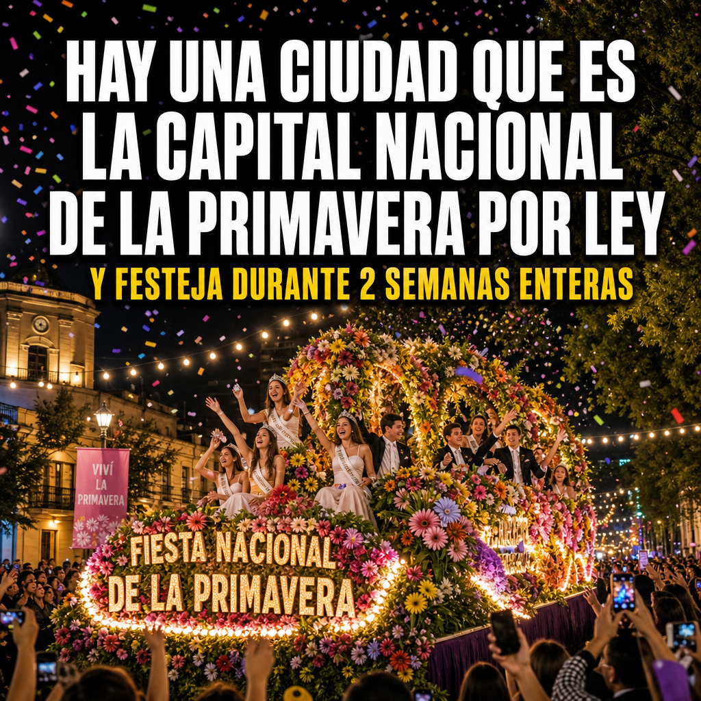 Carroza iluminada en el desfile de la Fiesta Nacional de los Estudiantes en Jujuy