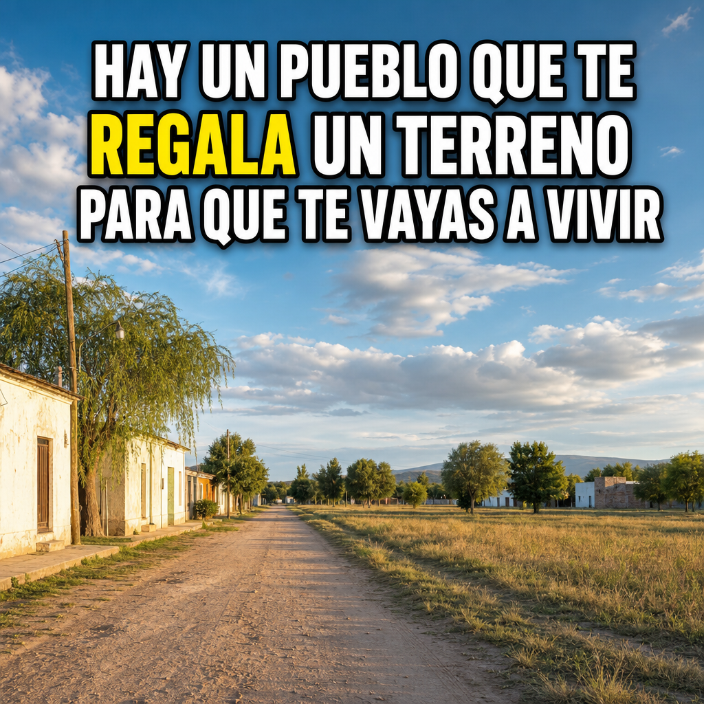 Calle de tierra de un pueblo tranquilo del interior de Córdoba