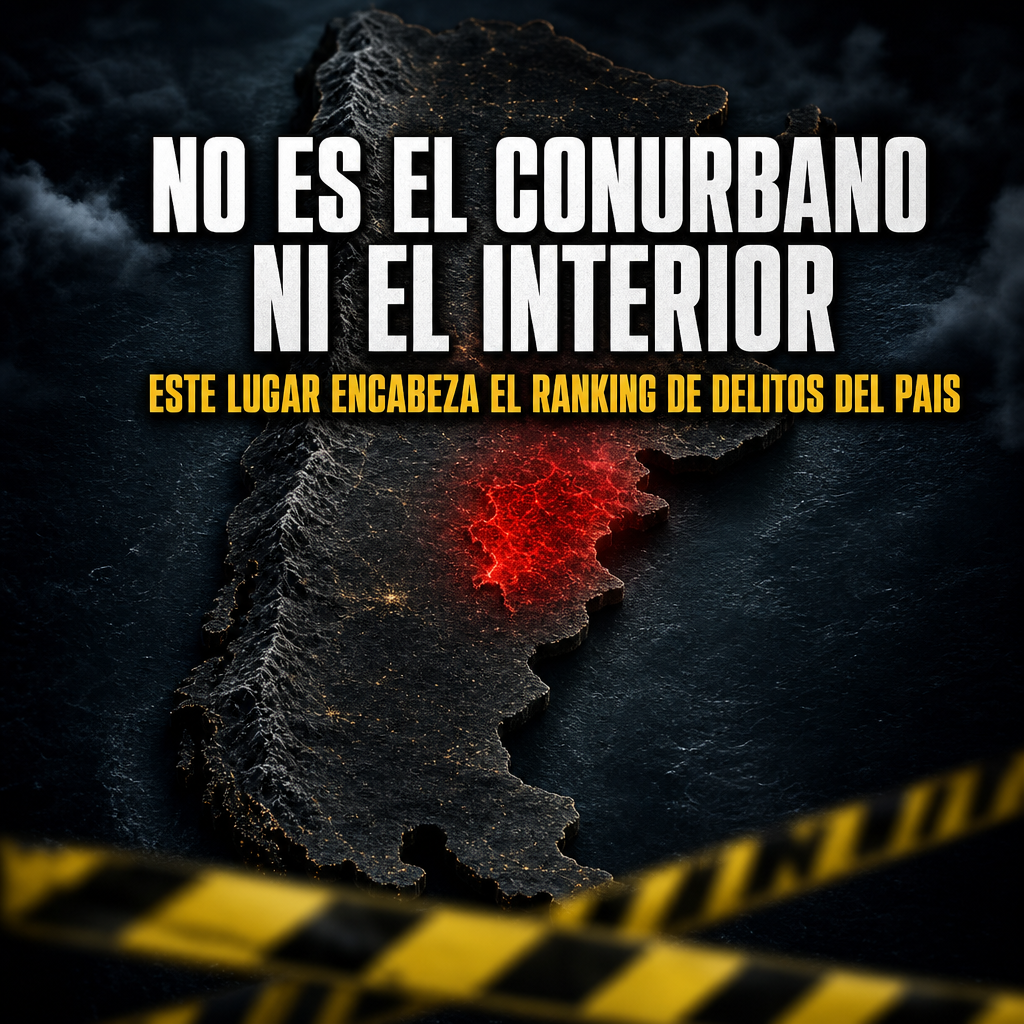 Mapa oscuro de Argentina con una zona en alerta roja, sin revelar la ubicación exacta